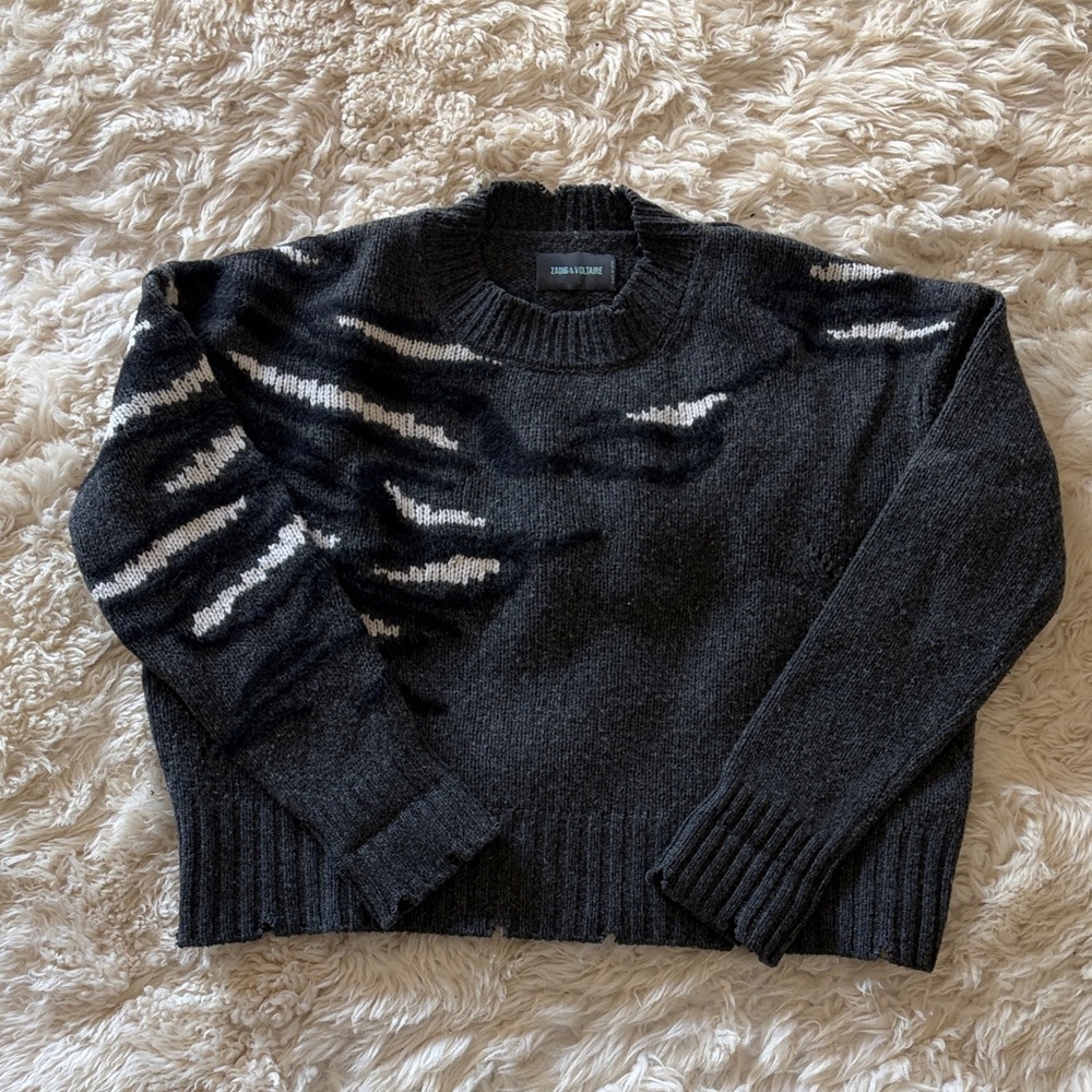 Zadig & Voltaire Charcoal Knit Sweater